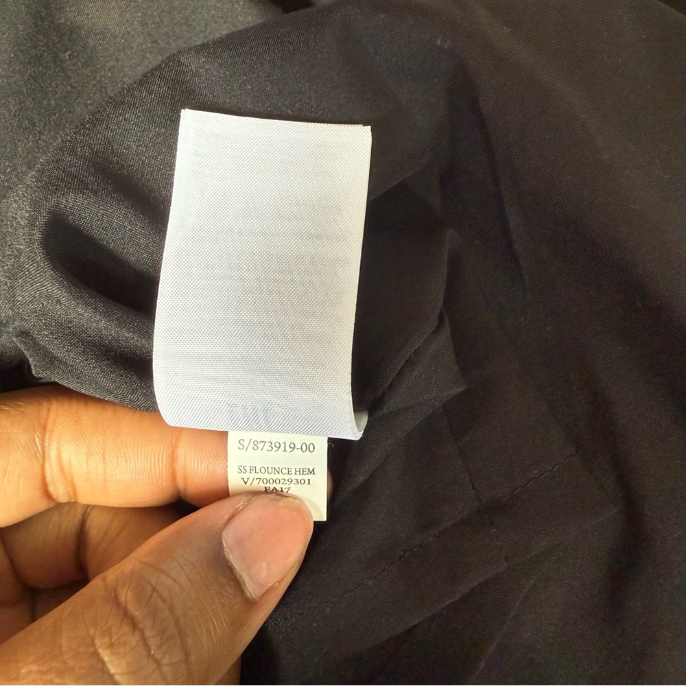 Banana Republic Gray Ruffled Sheath Dress Size 14 - Picture 5 of 7